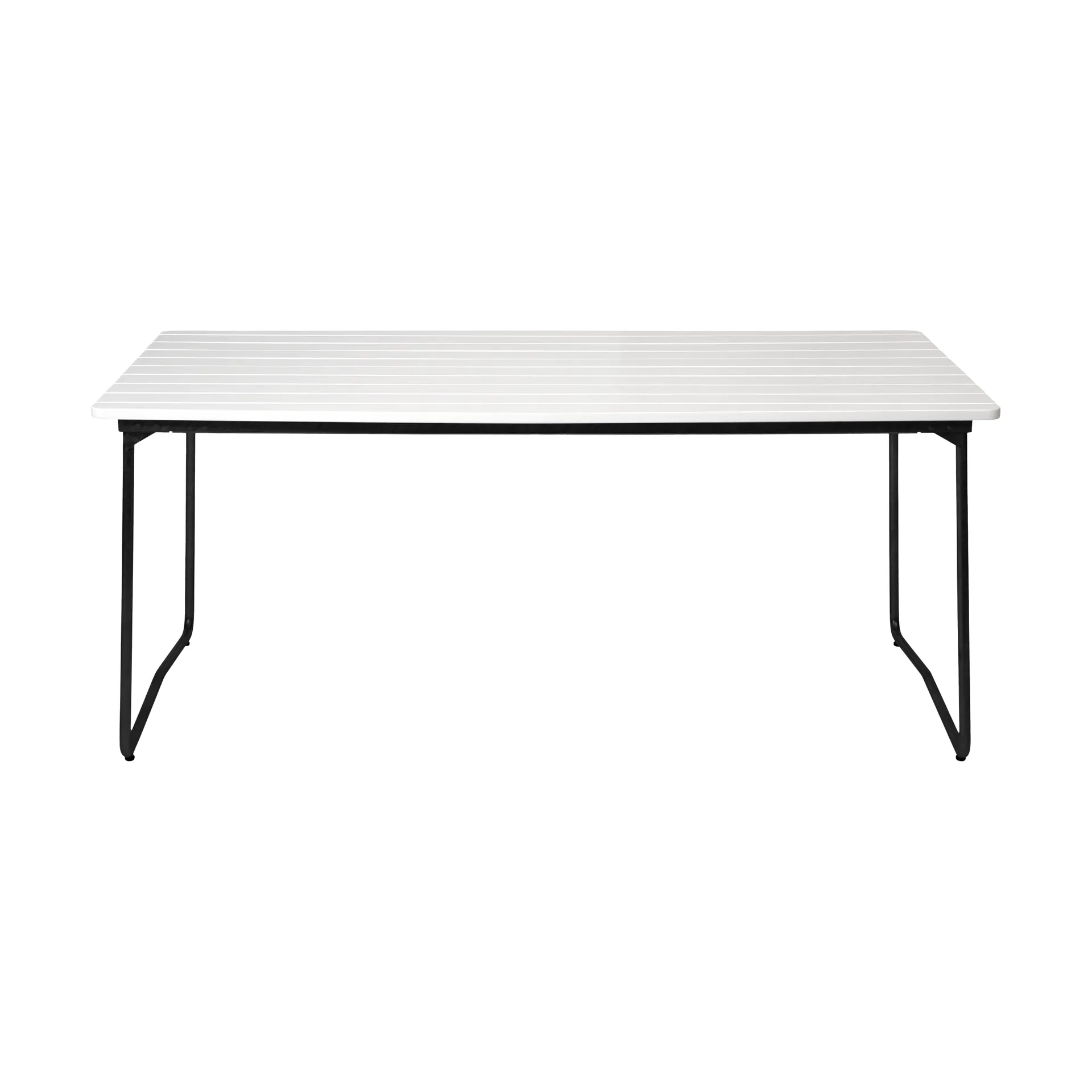 Mesa de comedor B31, Roble lacado blanco-negro Grythyttan Stålmöbler