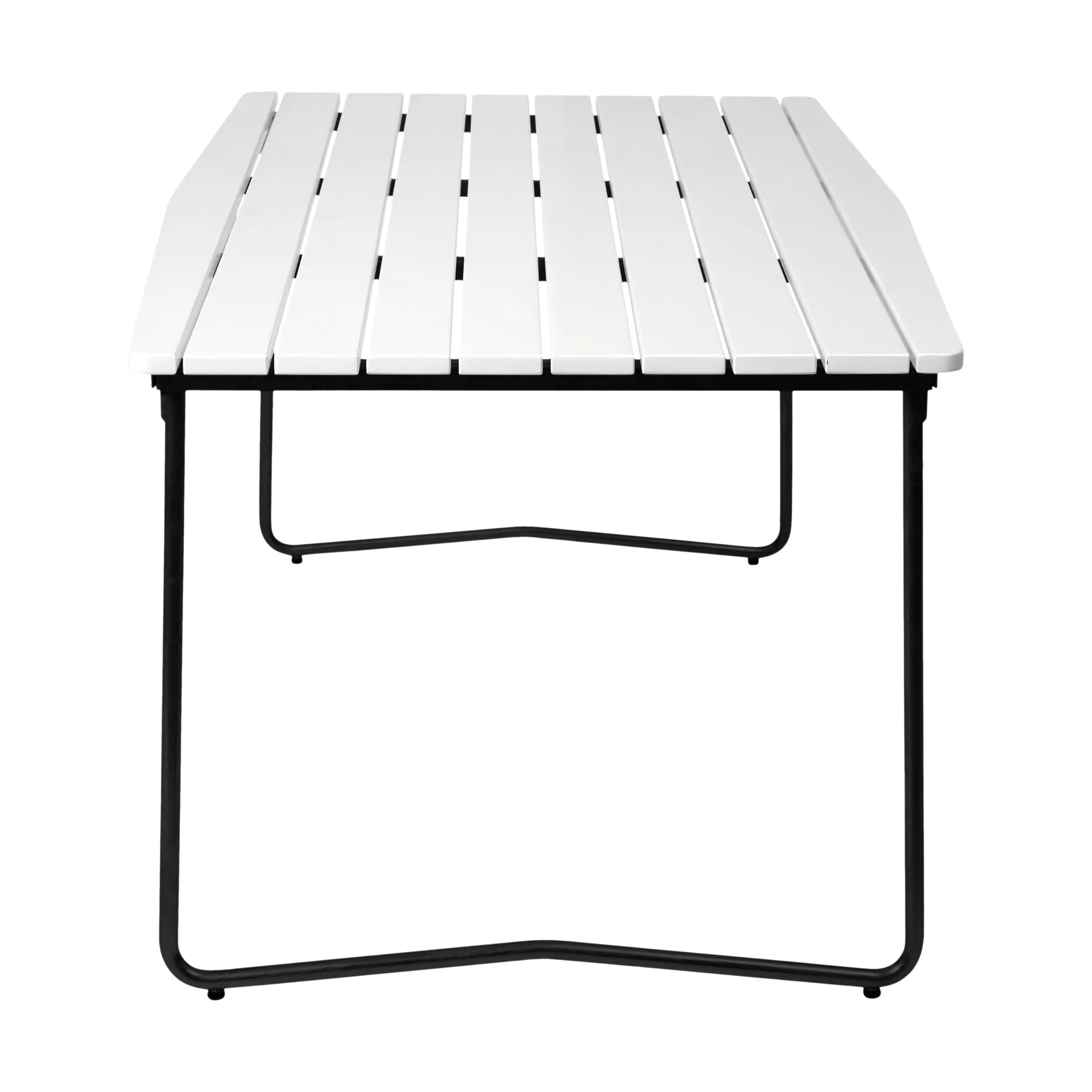Mesa de comedor B31, Roble lacado blanco-negro Grythyttan Stålmöbler