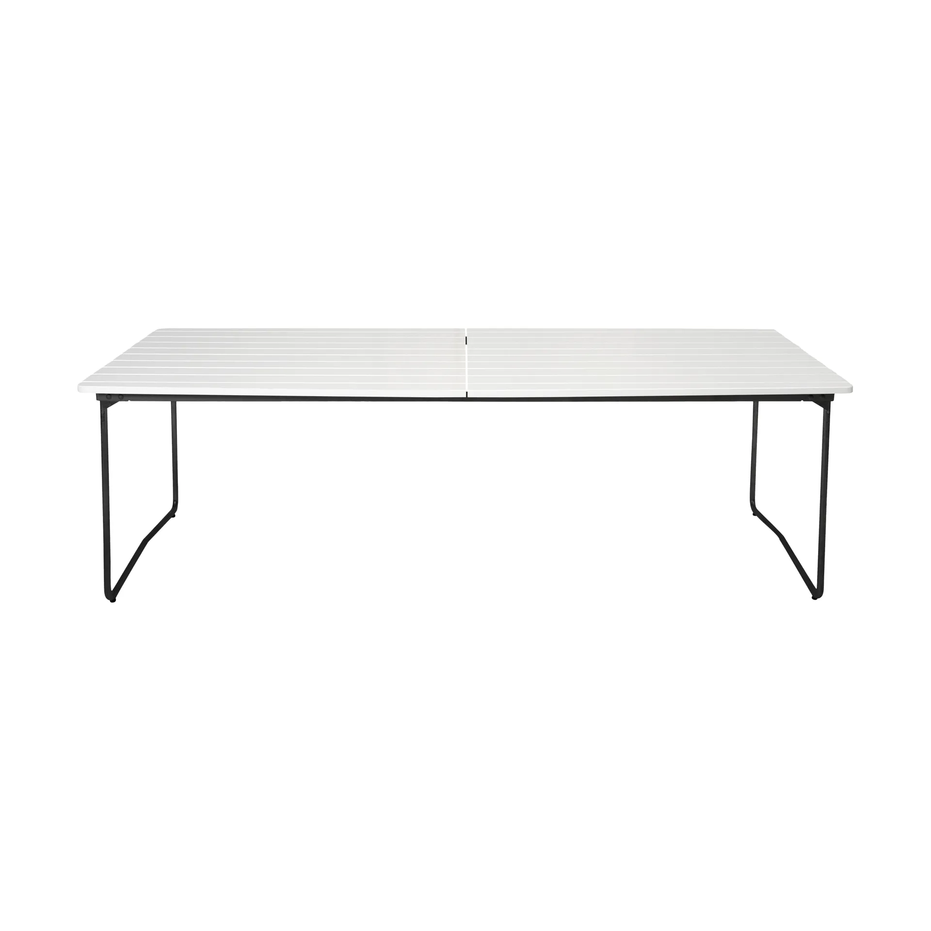 Mesa de comedor B31, Roble lacado blanco-negro Grythyttan Stålmöbler