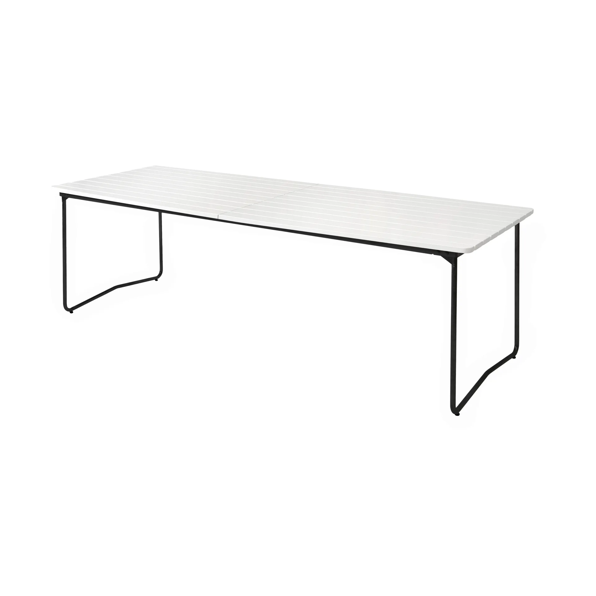 Mesa de comedor B31, Roble lacado blanco-negro Grythyttan Stålmöbler