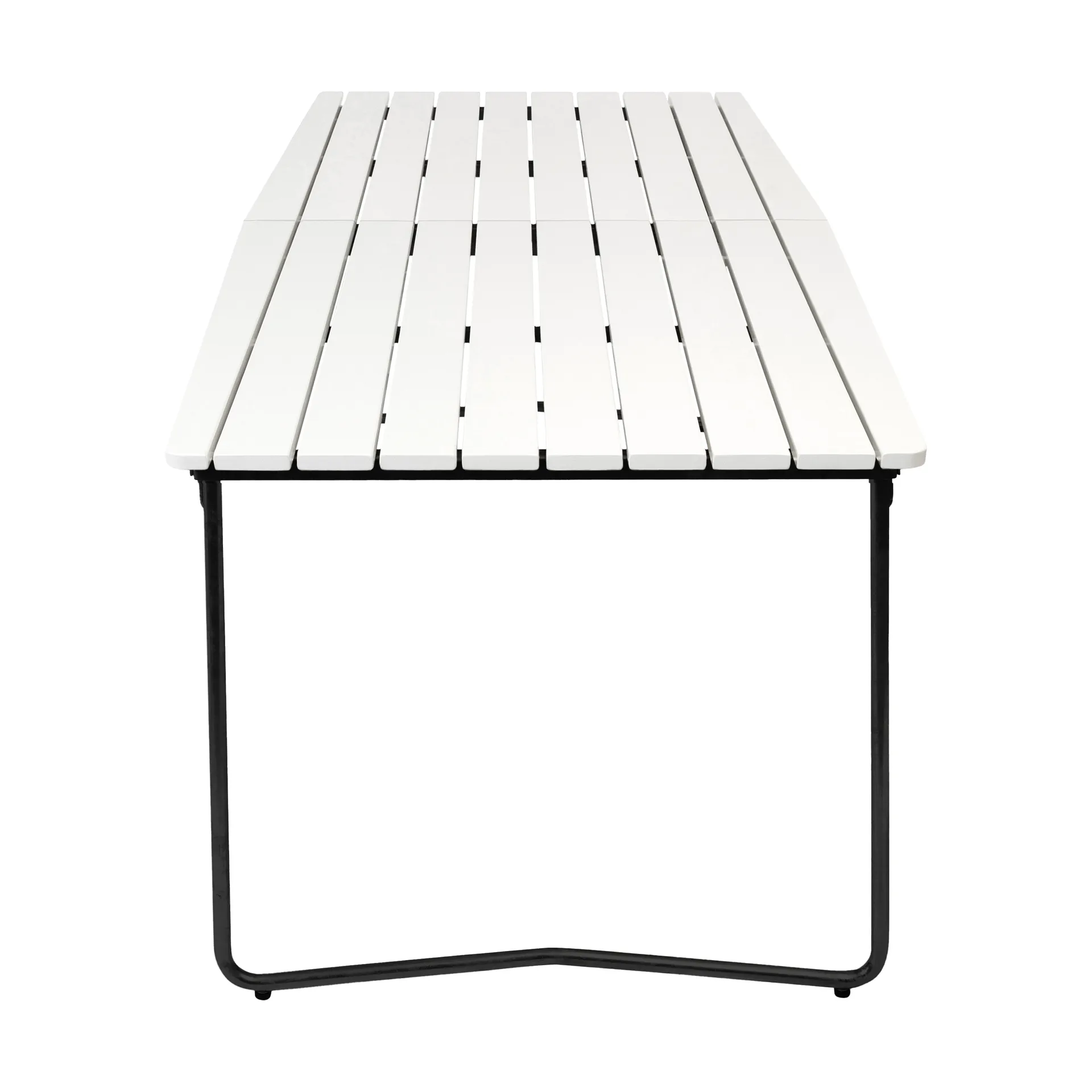 Mesa de comedor B31, Roble lacado blanco-negro Grythyttan Stålmöbler