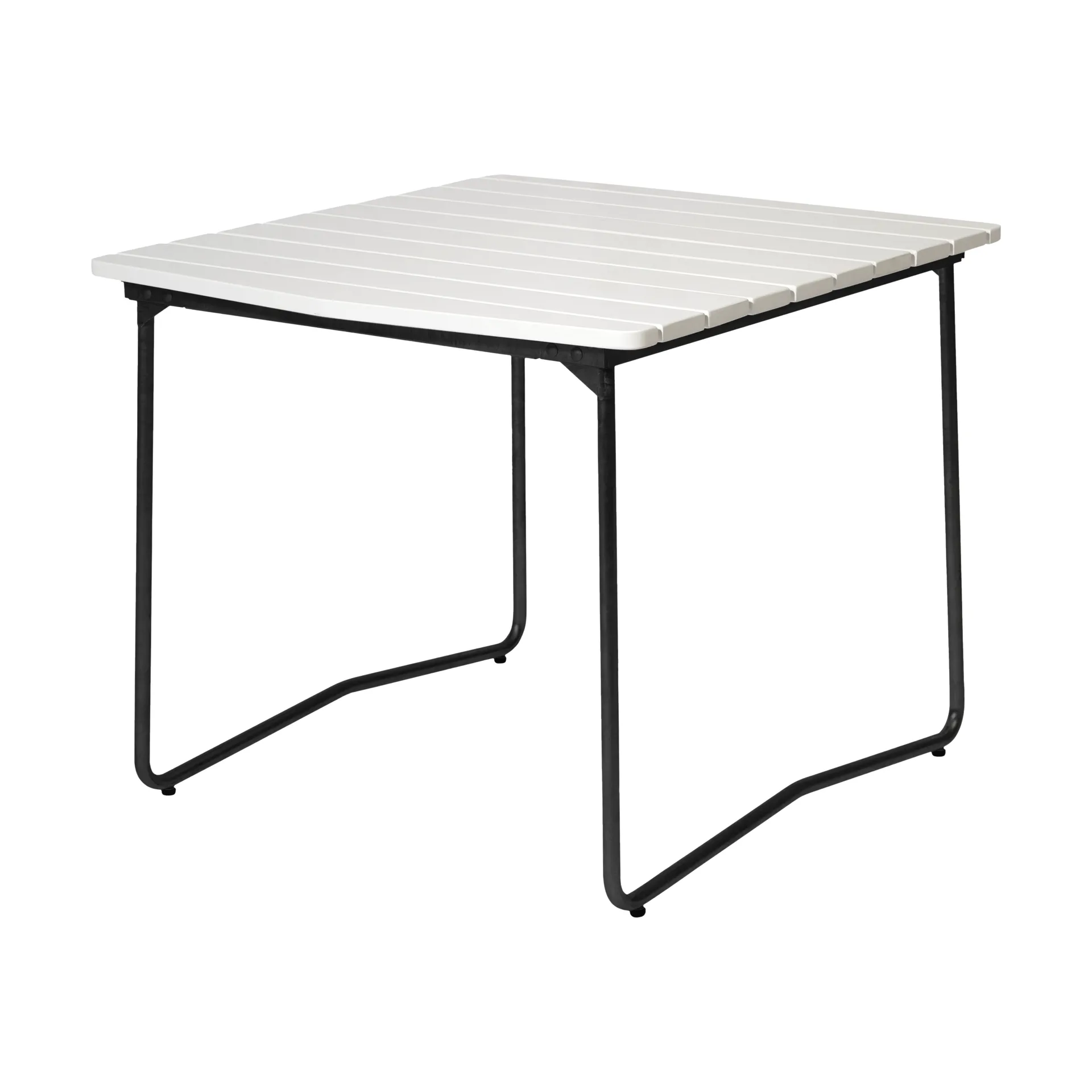 Mesa de comedor B31, Roble lacado blanco-negro Grythyttan Stålmöbler