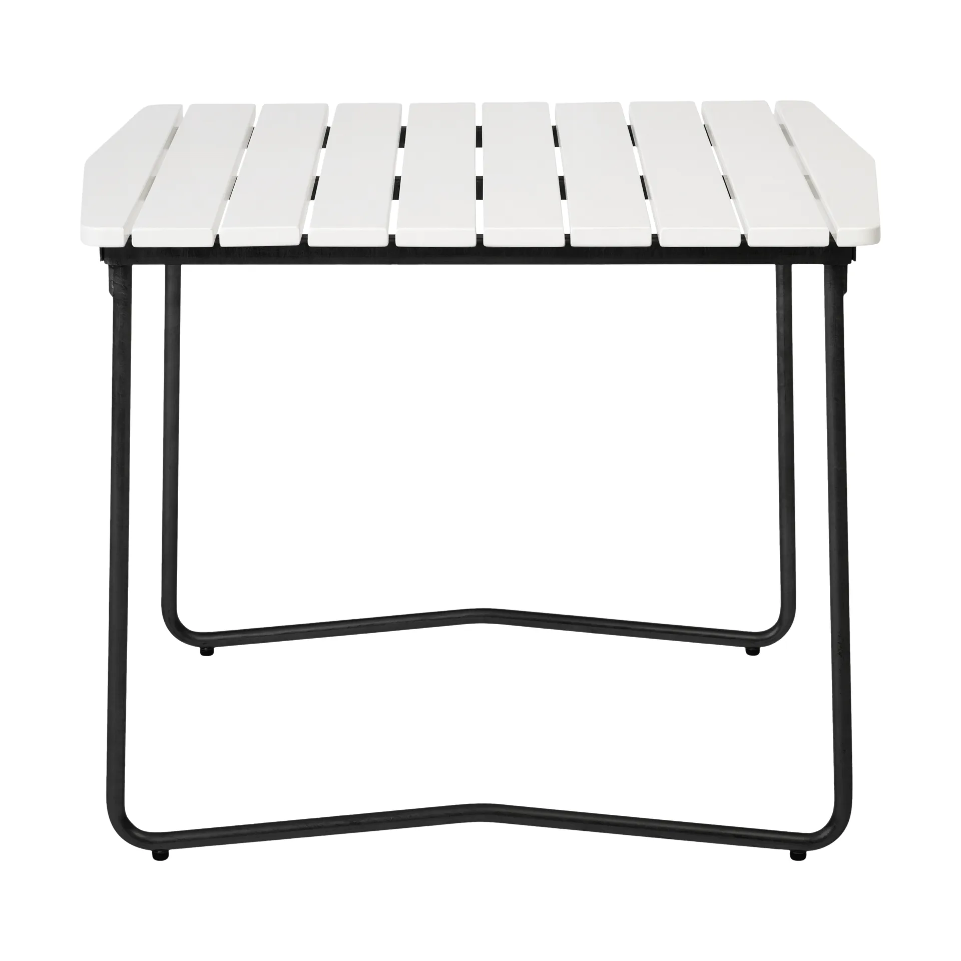 Mesa de comedor B31, Roble lacado blanco-negro Grythyttan Stålmöbler