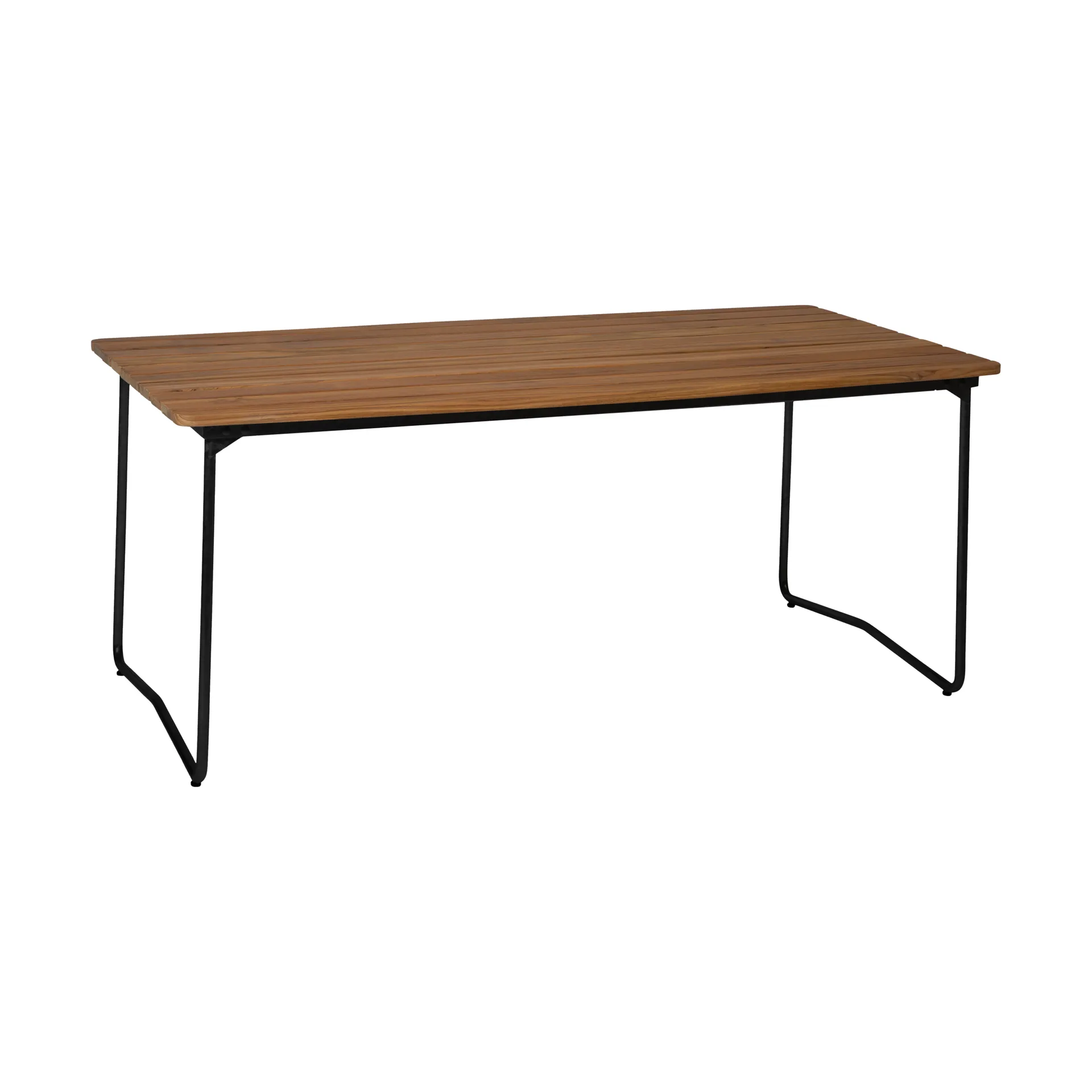 Mesa de comedor B31, Teca sin tratar-negro Grythyttan Stålmöbler