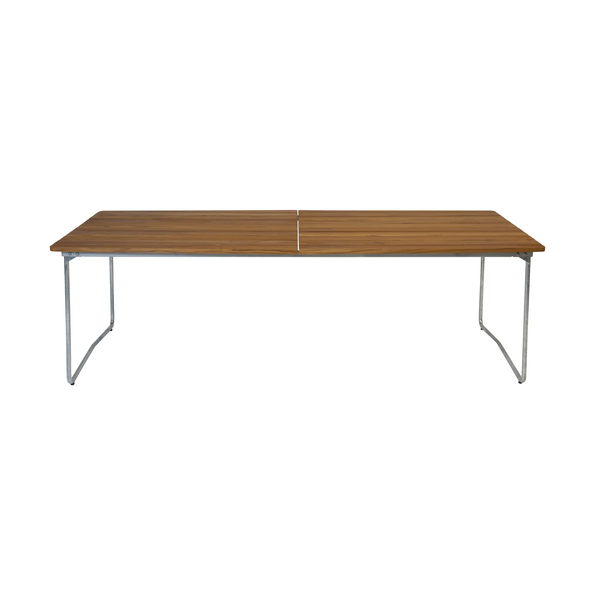 Mesa de comedor B31, Teca sin tratar - patas galvanizadas Grythyttan Stålmöbler