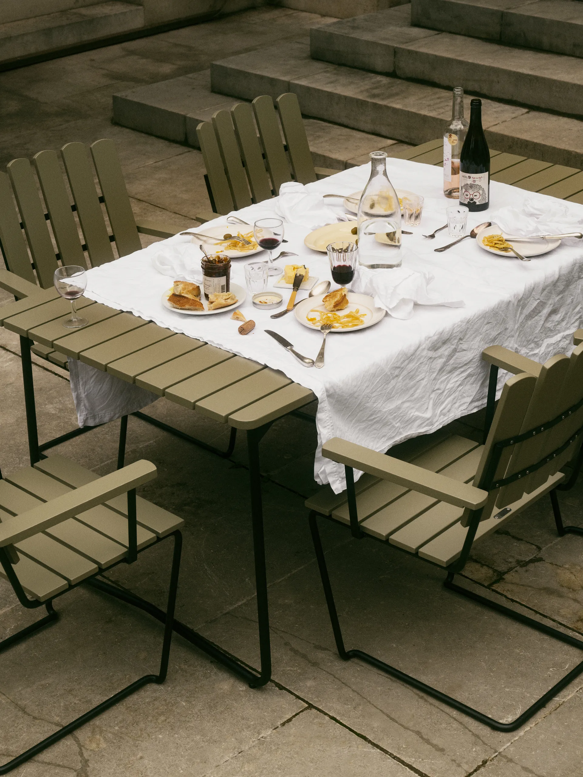 Mesa de comedor B31, Verde claro roble-negro Grythyttan Stålmöbler