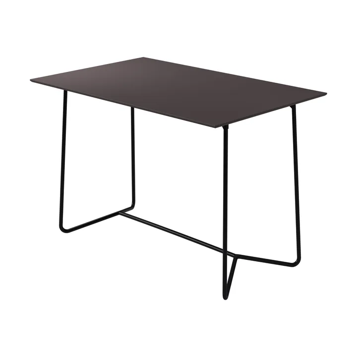 Mesa High Tech - Charcoal laminado compacto con base negra, 110x70 cm - Grythyttan Stålmöbler