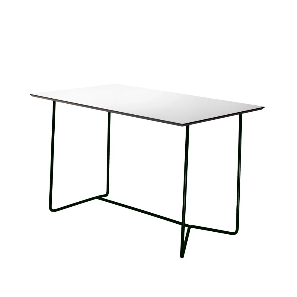 Mesa High Tech rectangular, Blanco-estructura negra Grythyttan Stålmöbler