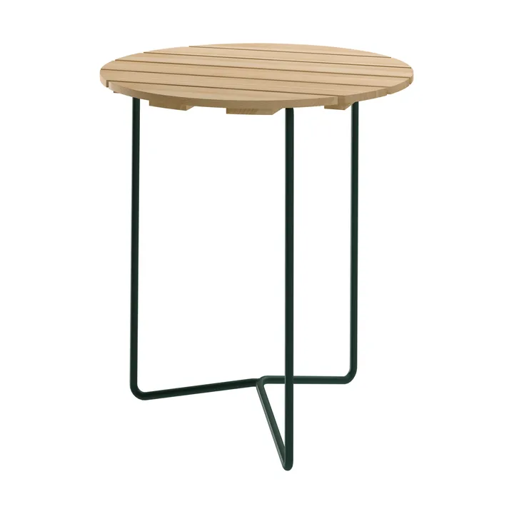 Mesa Table 6B - Pino aceitado con estructura de acero verde - Grythyttan Stålmöbler