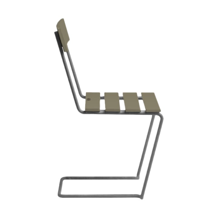 Silla 1, Verde claro roble-acero galvanizado Grythyttan Stålmöbler