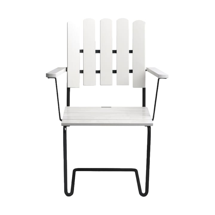 Sillón A2, Laca blanca roble-negro Grythyttan Stålmöbler