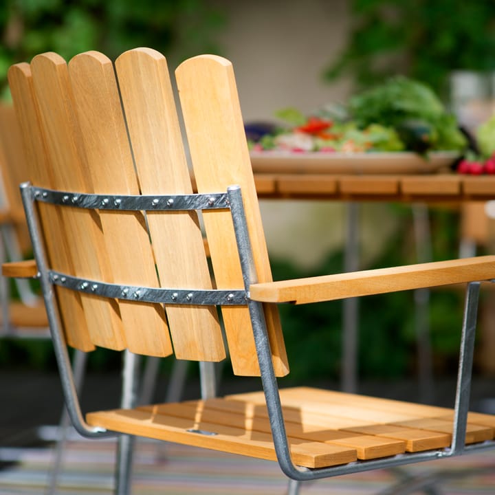 Sillón A2, Teca-estructura galvanizada en caliente Grythyttan Stålmöbler