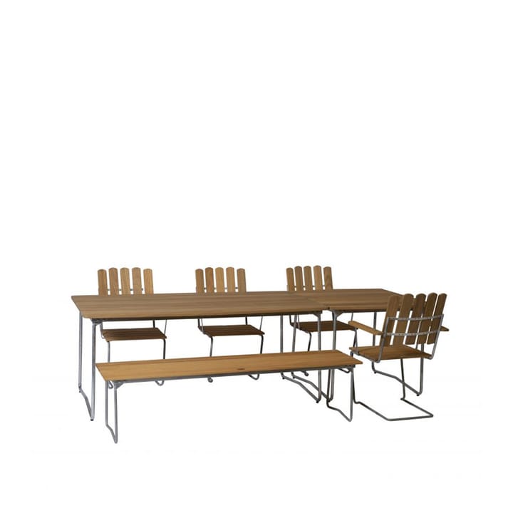 Sillón A2, Teca-estructura galvanizada en caliente Grythyttan Stålmöbler