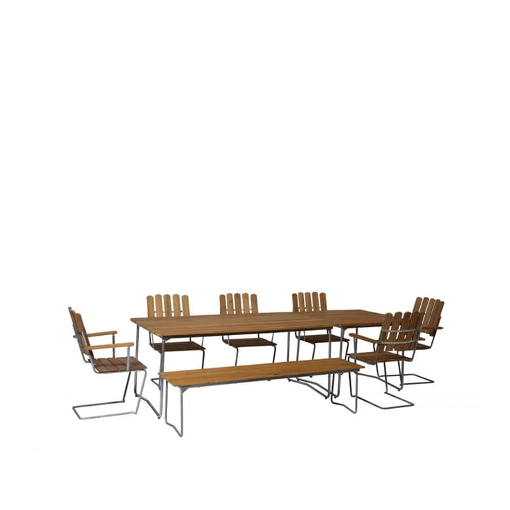 Sillón A2, Teca-estructura galvanizada en caliente Grythyttan Stålmöbler