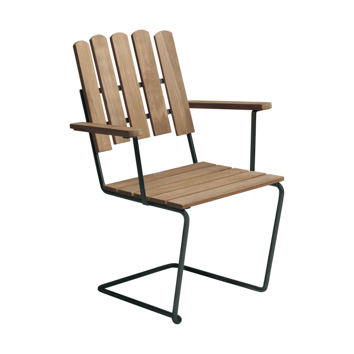 Sillón A2 - Teca sin tratar-negro - Grythyttan Stålmöbler