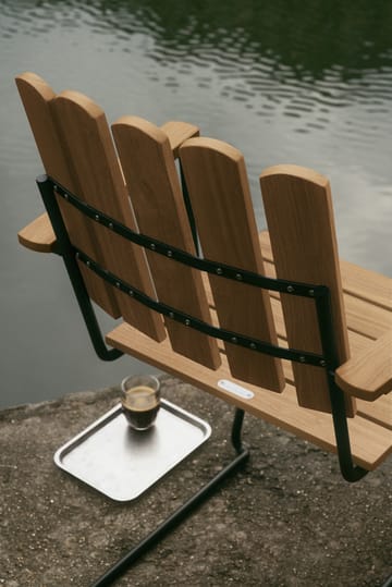 Sillón A2 - Teca sin tratar-negro - Grythyttan Stålmöbler