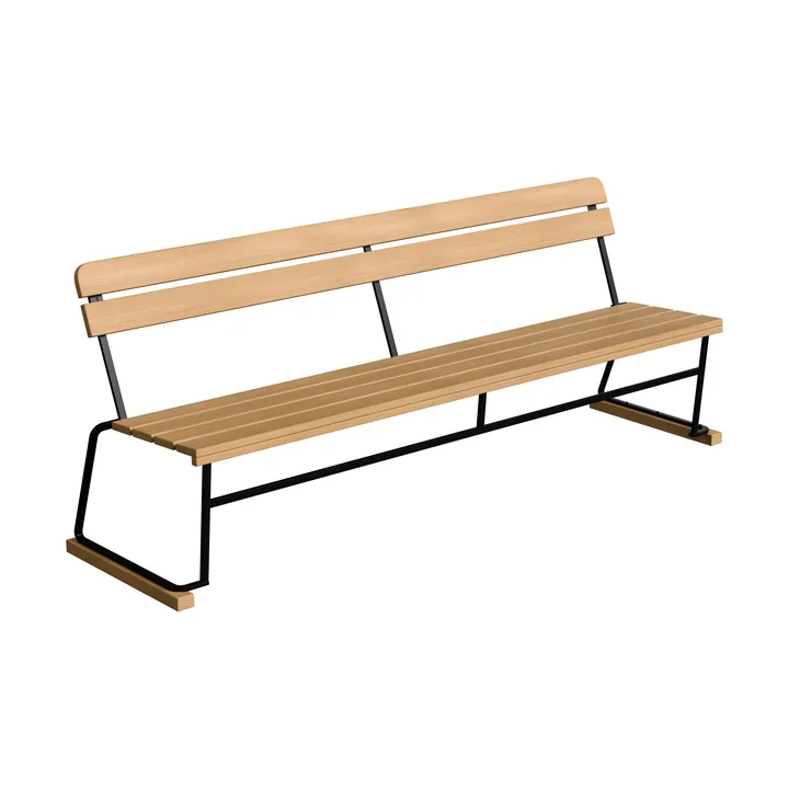 Sofá 5 - Roble aceitado – estructura de acero negro - Grythyttan Stålmöbler
