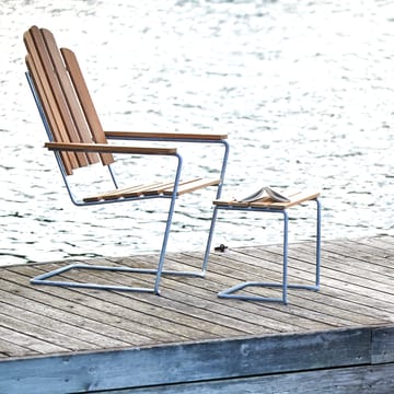 Taburete/reposapiés A3 - Roble aceitado - estructura galvanizada en caliente - Grythyttan Stålmöbler