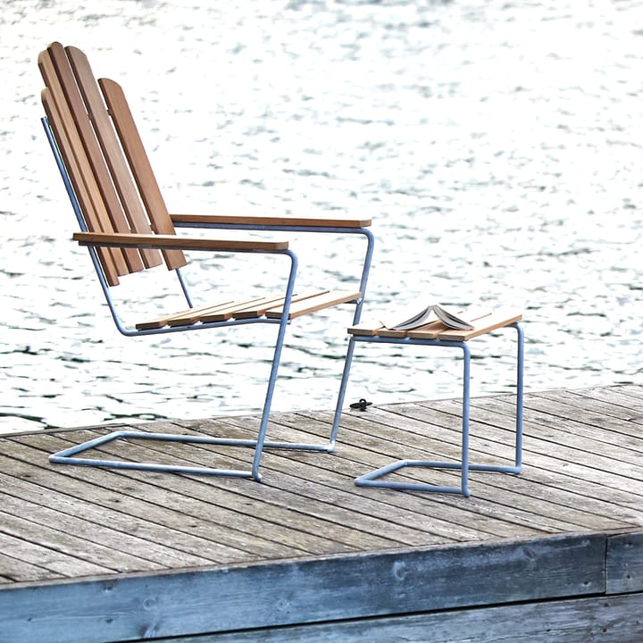 Taburete/reposapiés A3, Roble aceitado - estructura galvanizada en caliente Grythyttan Stålmöbler