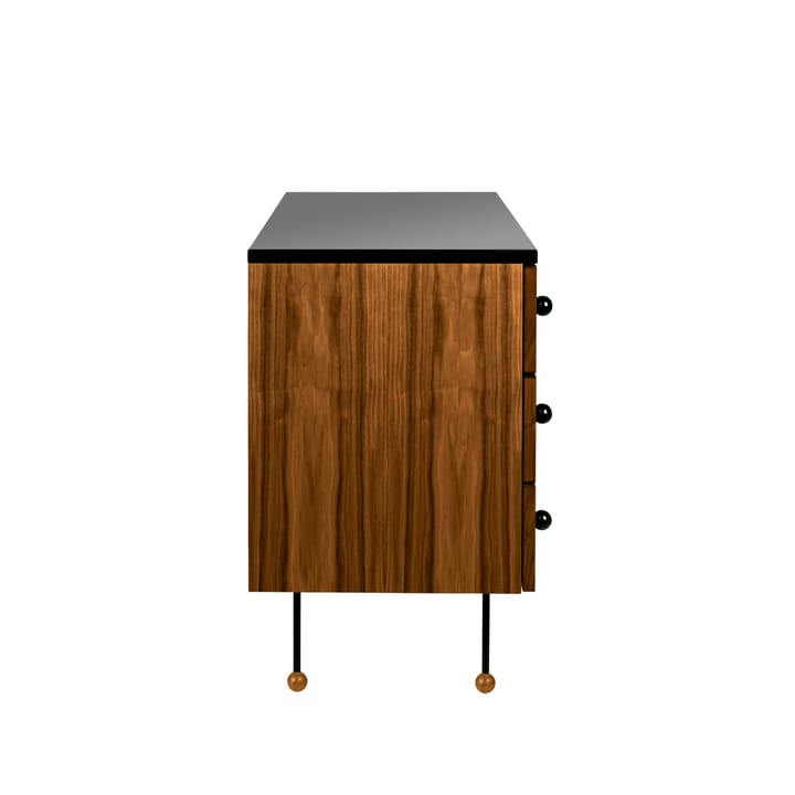 Cómoda 62 Dresser, American walnut, 3 cajones GUBI