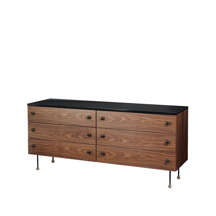 Cómoda 62 Dresser - American walnut, 6 cajones - GUBI