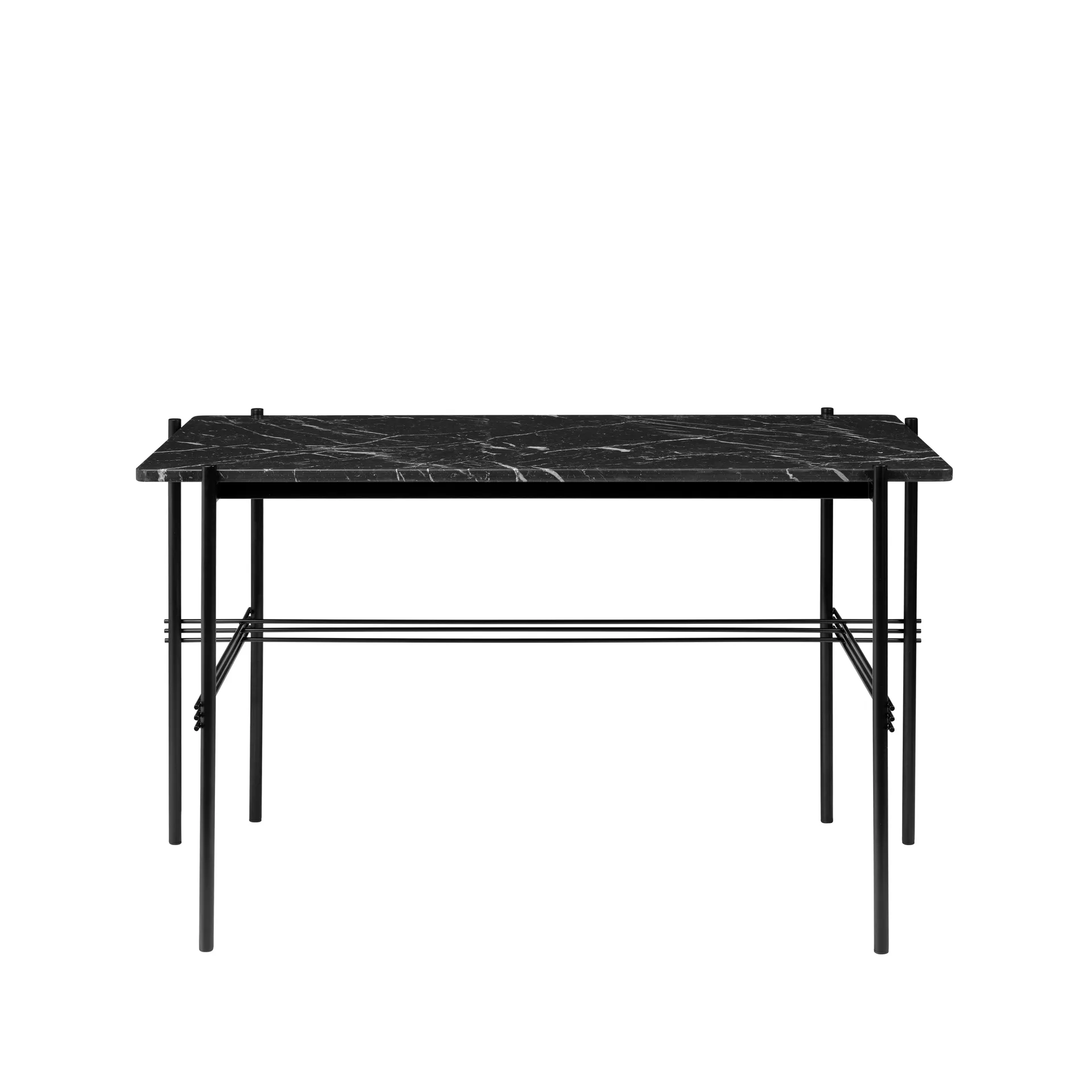 Escritorio TS Desk, Marble black, acero lacado negro GUBI