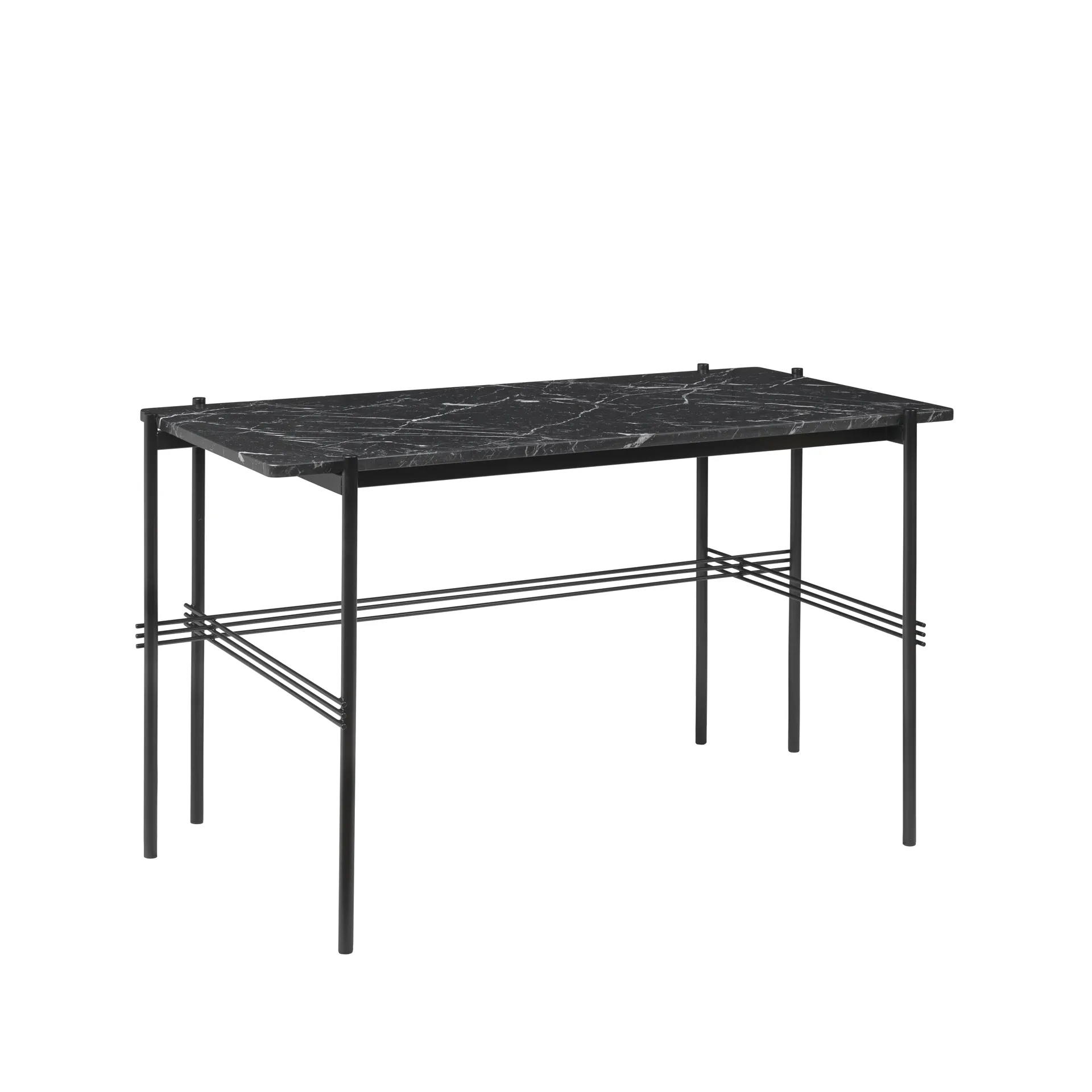 Escritorio TS Desk, Marble black, acero lacado negro GUBI