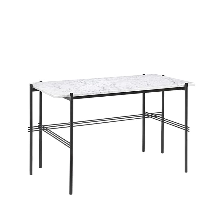 Escritorio TS Desk - Marble white, acero lacado negro - GUBI