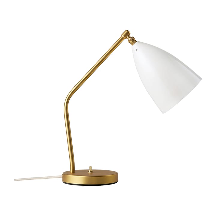 Lámpara de mesa brillante Grasshopper - Alabaster white-bronce - Gubi