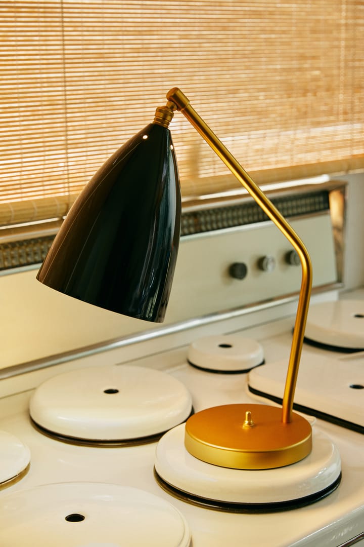 Lámpara de mesa brillante Grasshopper - Negro-bronce - GUBI