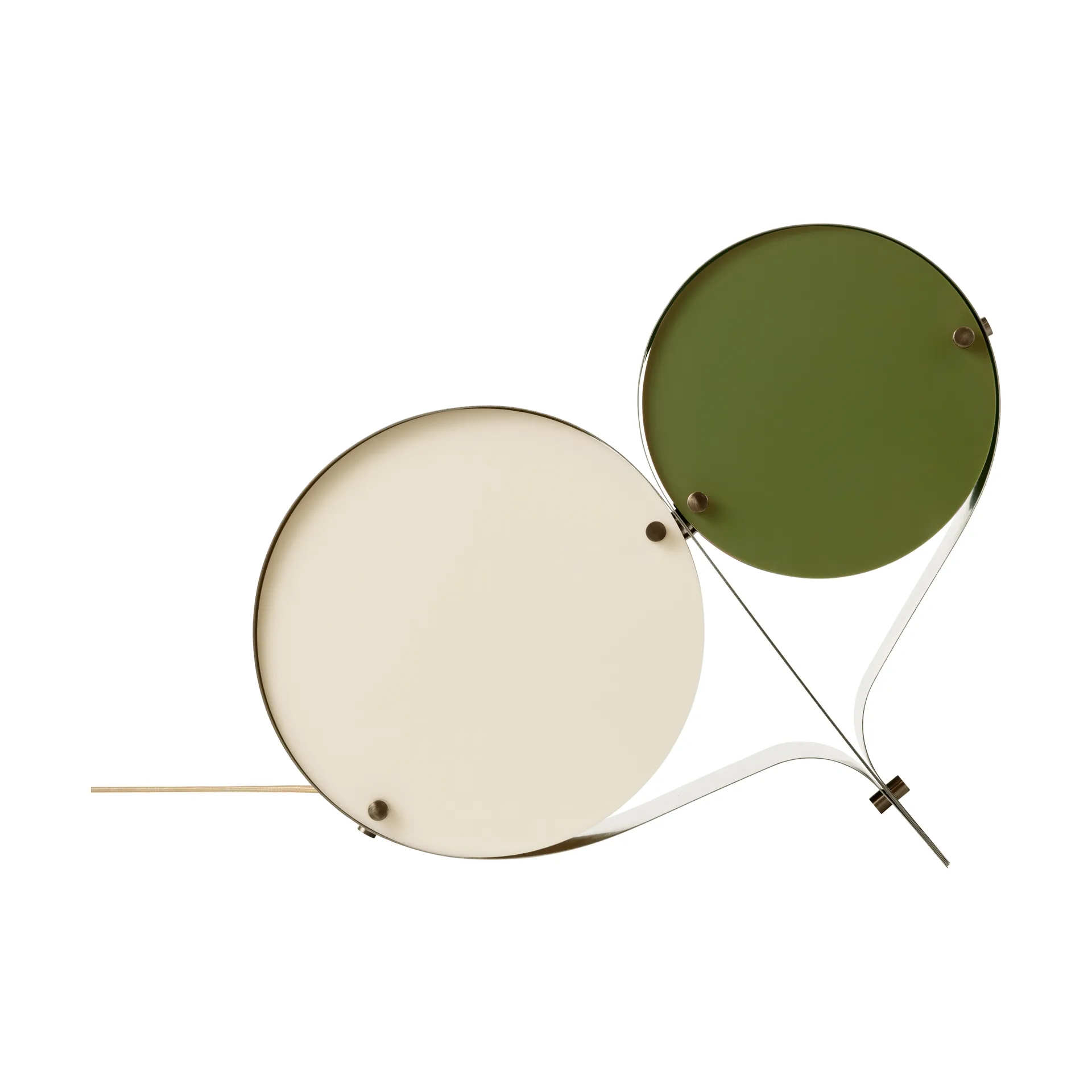 Lámpara de mesa Coppia, Ivory & olive GUBI