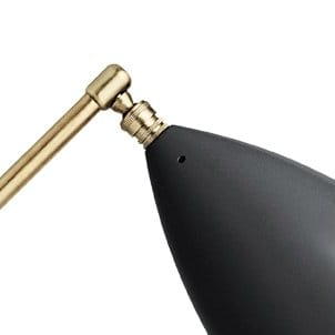 Lámpara de mesa Gräshoppa, negro GUBI