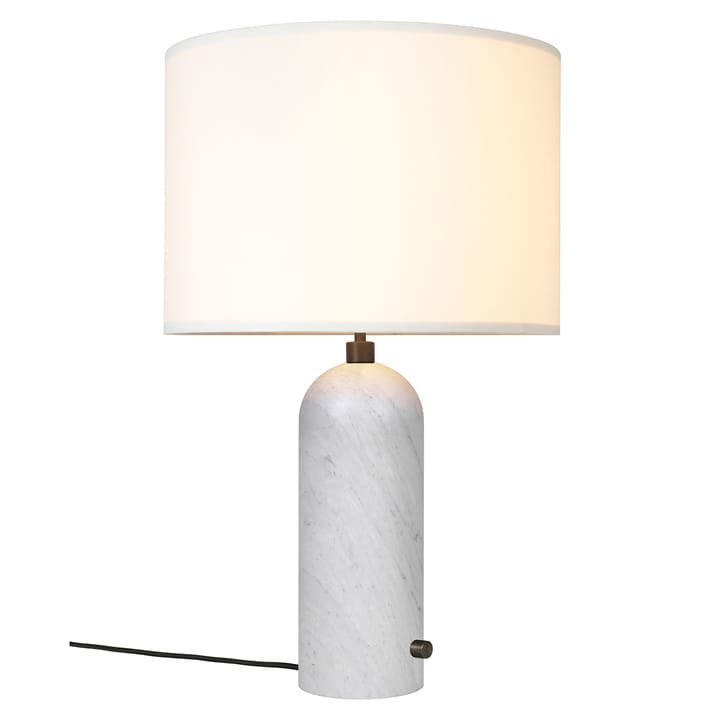 Lámpara de mesa Gravity L, mármol blanco-blanco GUBI