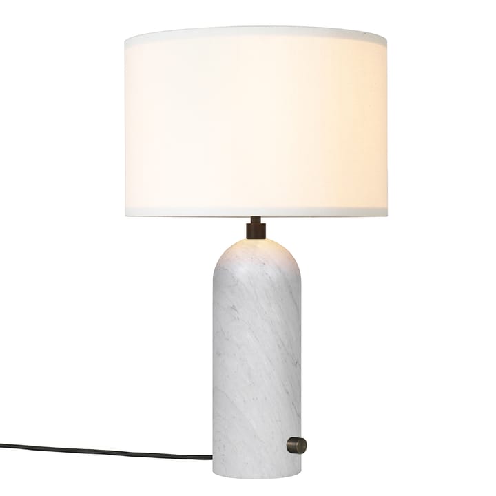 Lámpara de mesa Gravity S, mármol blanco-blanco GUBI