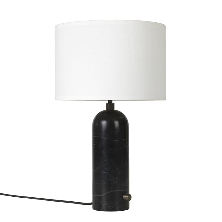 Lámpara de mesa Gravity S - mármol negro + pantalla blanca - Gubi