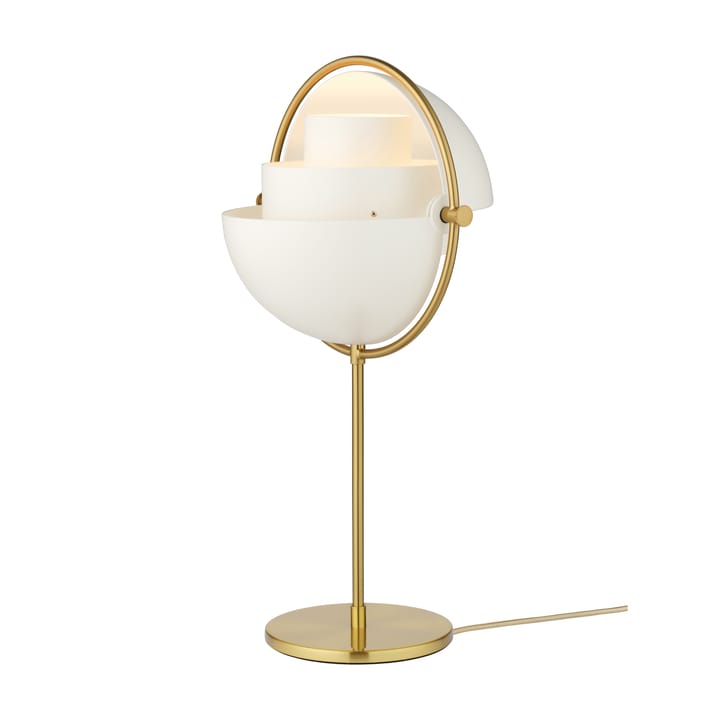 Lámpara de mesa Multi-Lite, latón-blanco GUBI