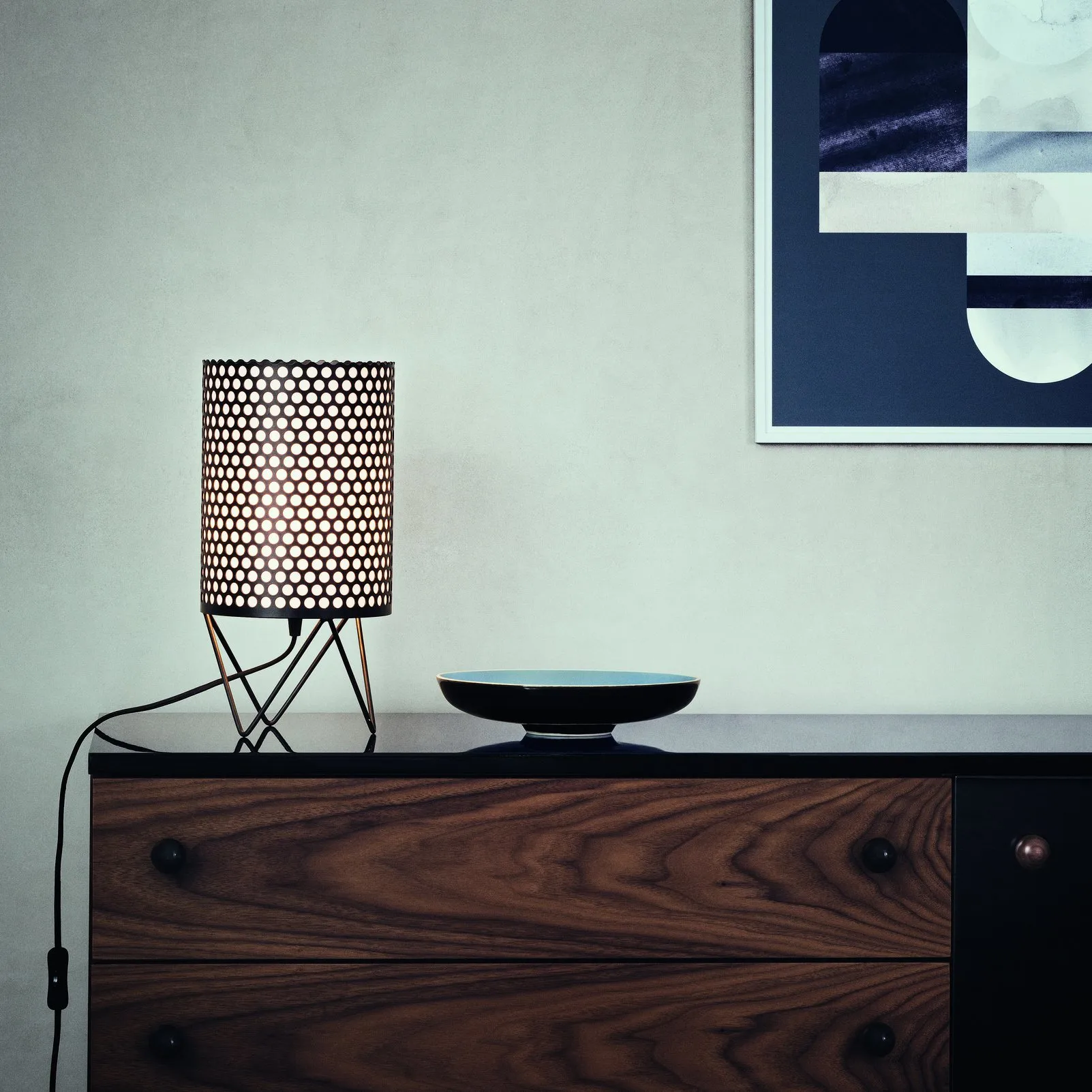 Lámpara de mesa Pedrera ABC PD4, negro GUBI