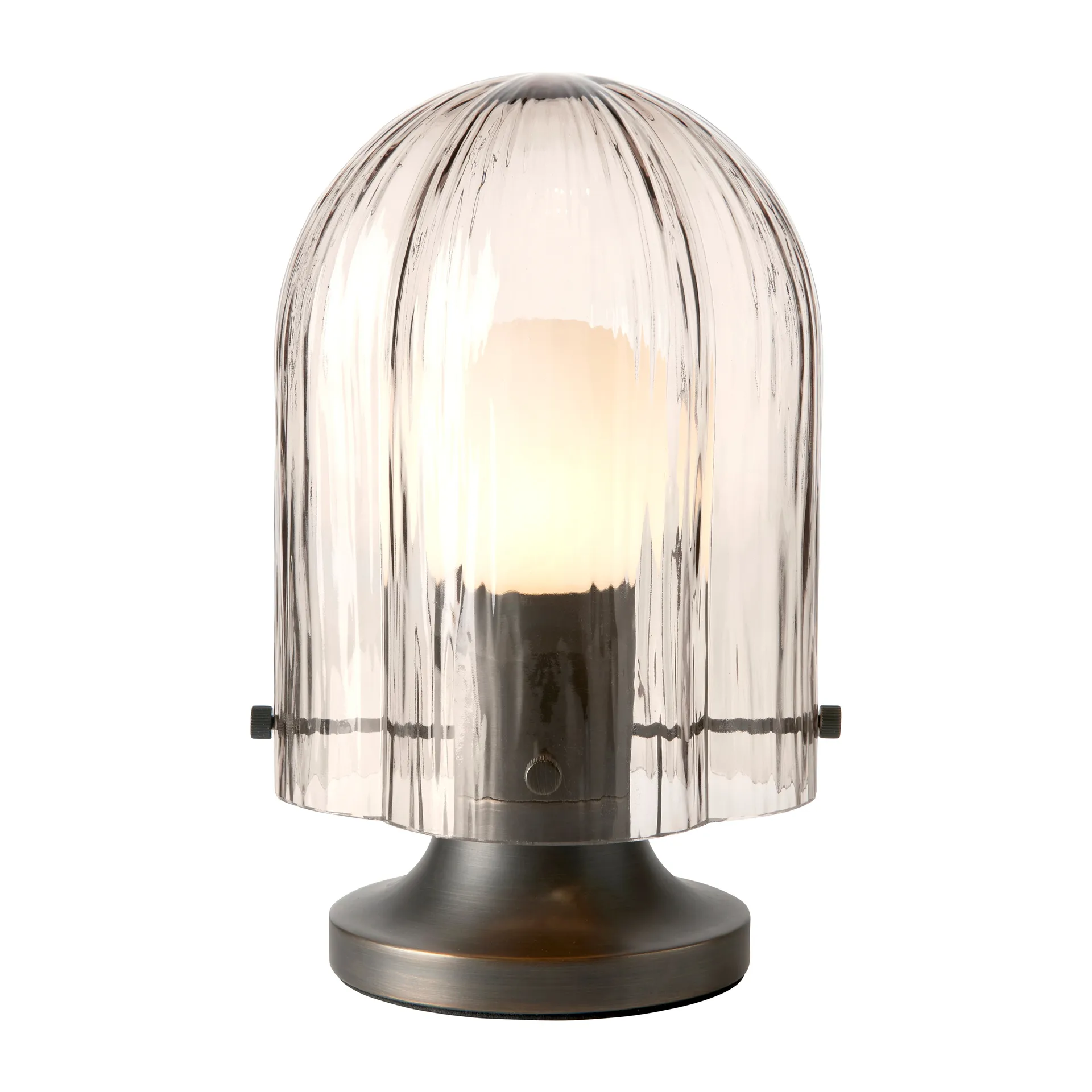 Lámpara de mesa Seine Ø17,2x26,2 cm, Brass-humo GUBI