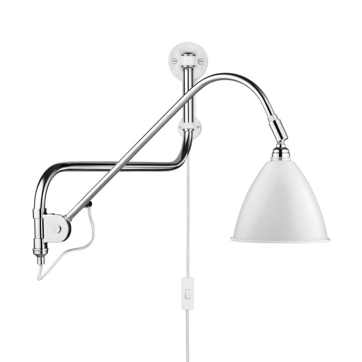Lámpara de pared Bestlite BL10, blanco mate-cromo GUBI