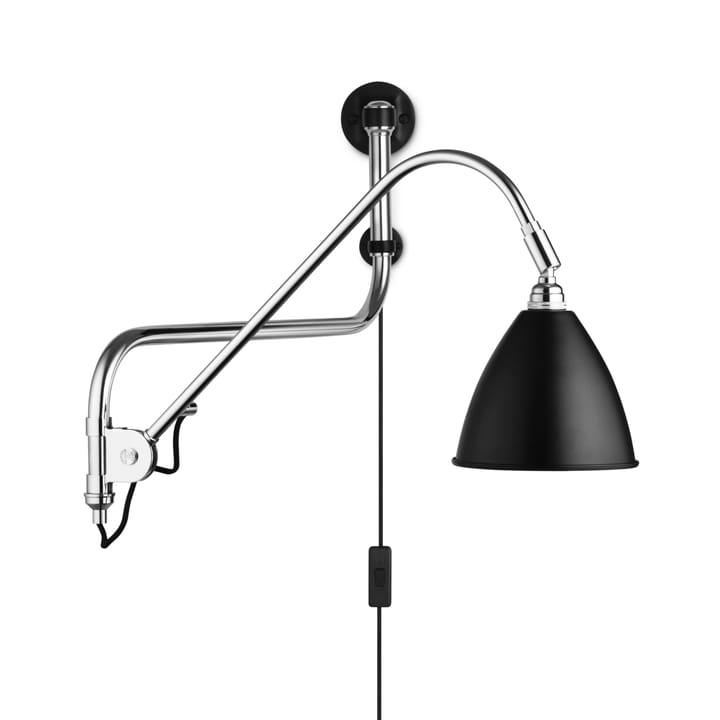Lámpara de pared Bestlite BL10, negro-cromo GUBI