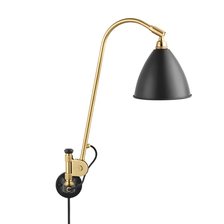 Lámpara de pared Bestlite BL6 - negro carbón-latón - GUBI