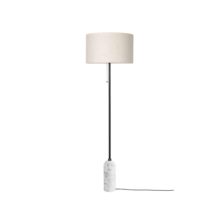 Lámpara de pie Gravity - Mármol blanco/tela - GUBI