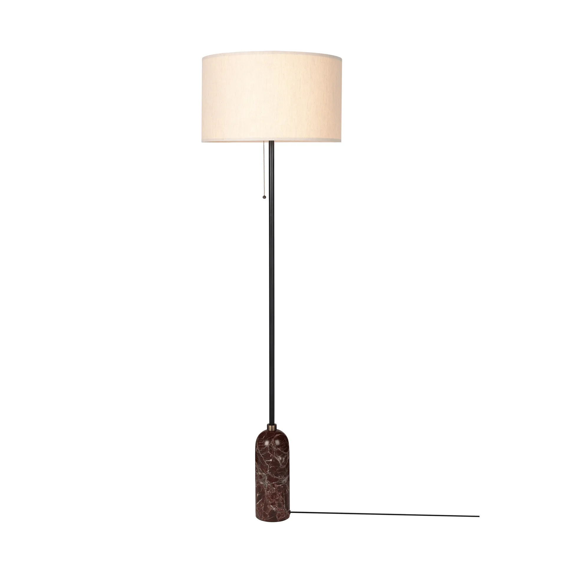 Lámpara de pie Gravity, Maroon marble-canvas GUBI