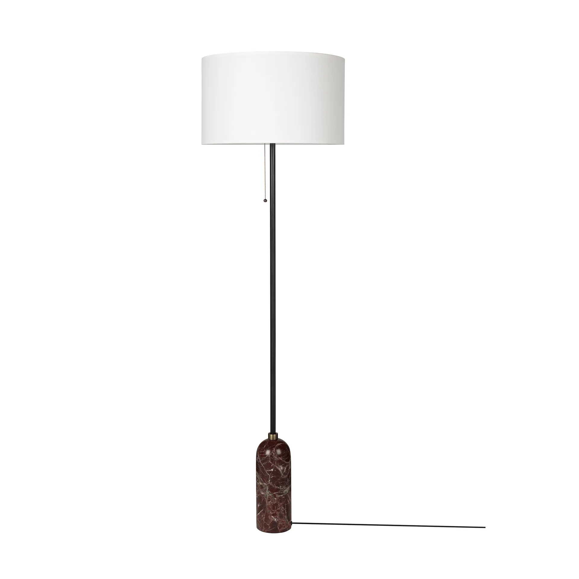 Lámpara de pie Gravity, Maroon marble-white GUBI