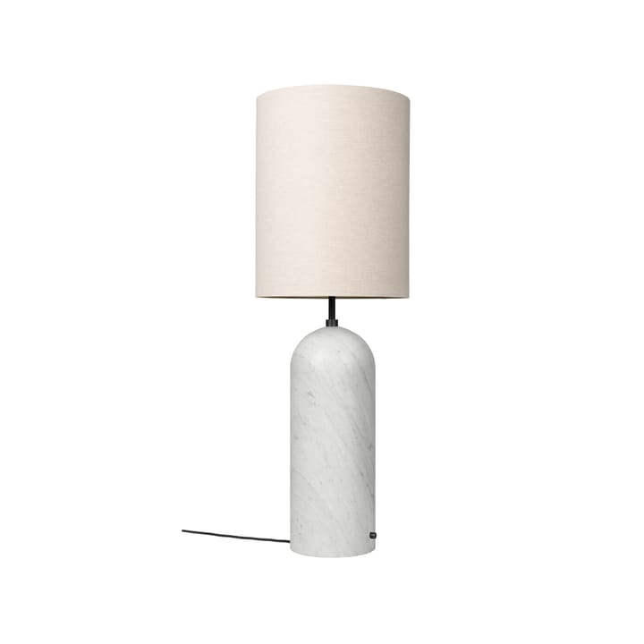 Lámpara de pie Gravity XL - Mármol blanco/tela, high - GUBI