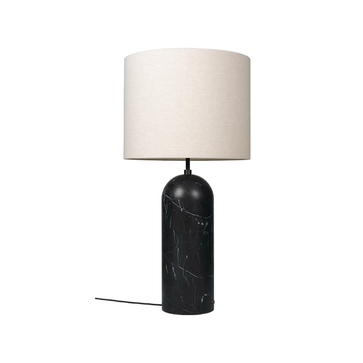 Lámpara de pie Gravity XL - Mármol negro/tela, low - GUBI