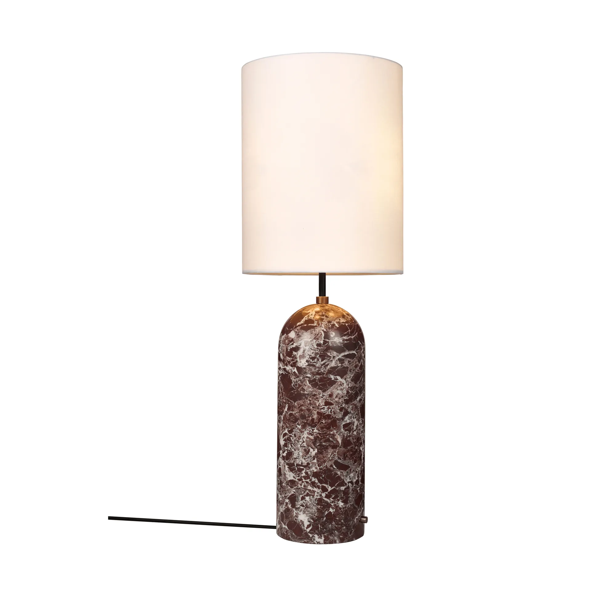 Lámpara de pie Gravity XL, Maroon marble-white GUBI
