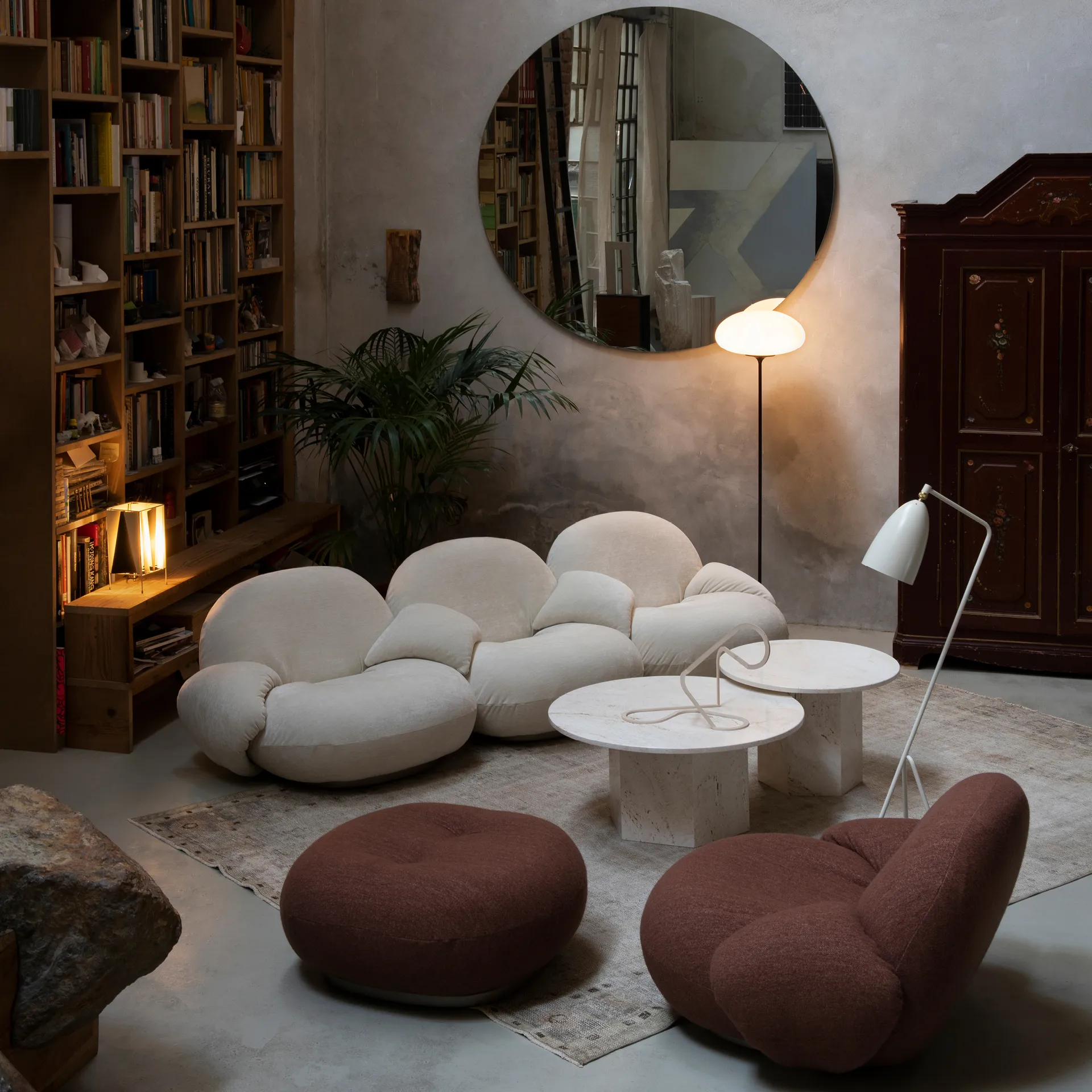 Lámpara de pie Stemlite 150 cm, Black Chrome GUBI