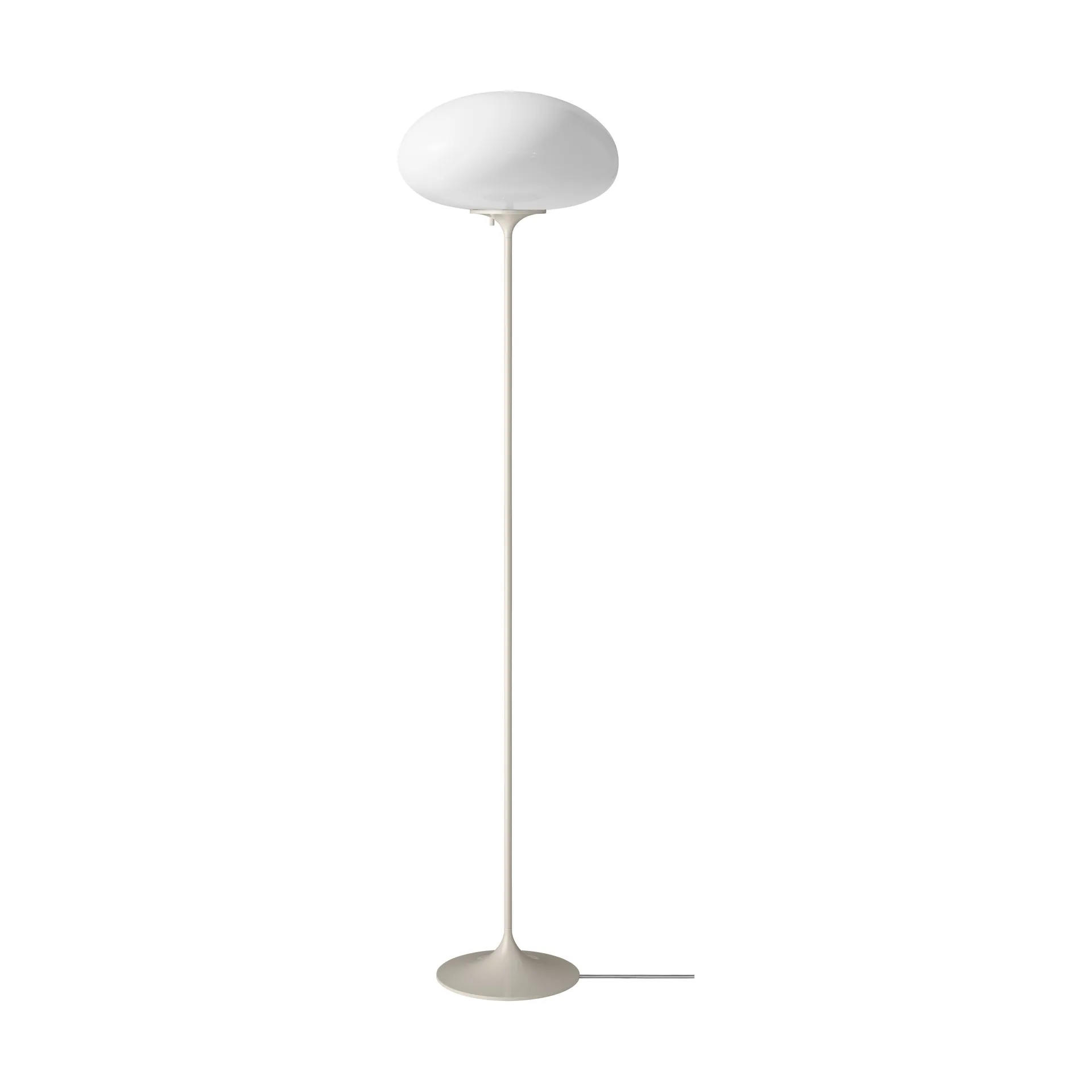 Lámpara de pie Stemlite, Gris guijarro-vidrio opal, 150 cm GUBI