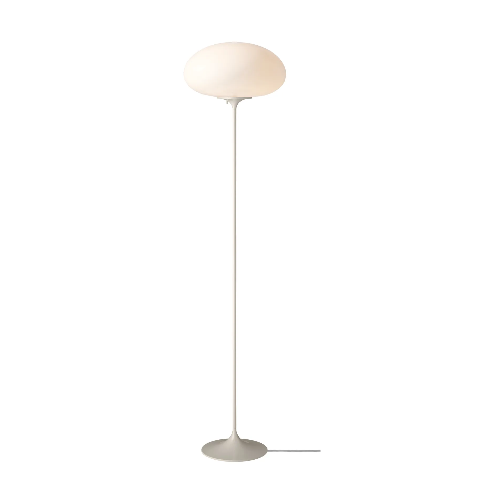 Lámpara de pie Stemlite, Gris guijarro-vidrio opal, 150 cm GUBI
